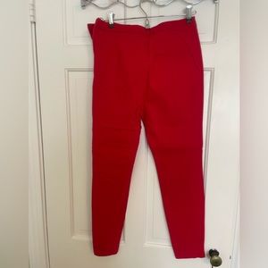 asos red high waist skinny ankle pants